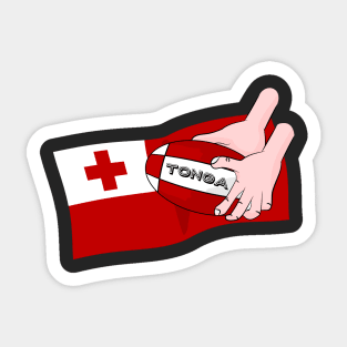 Tonga Rugby Flag Sticker